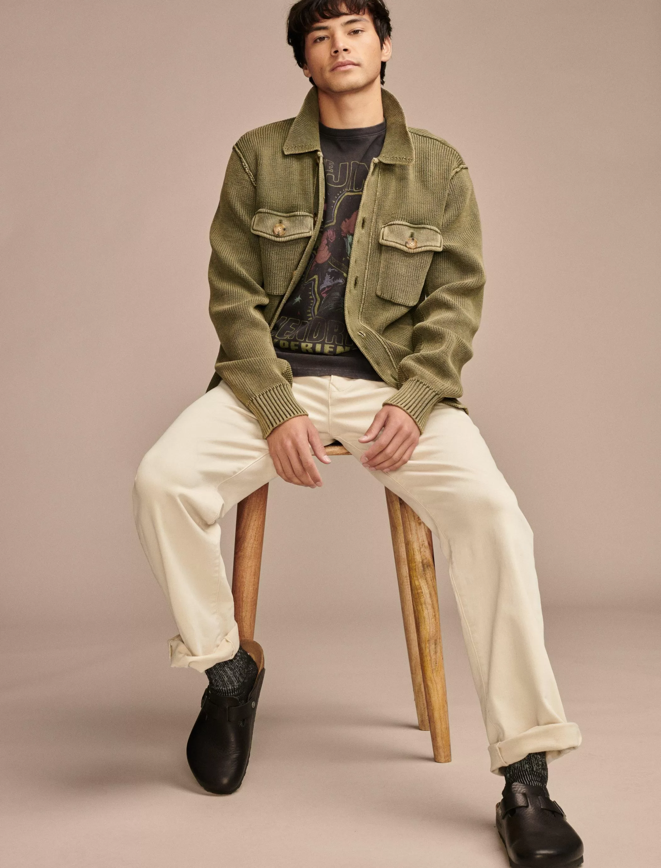 acid_wash_button_through_sweater_cardigan_2.webp Lucky Brand Sweaters*acid wash button through sweater cardigan olive night acidwash