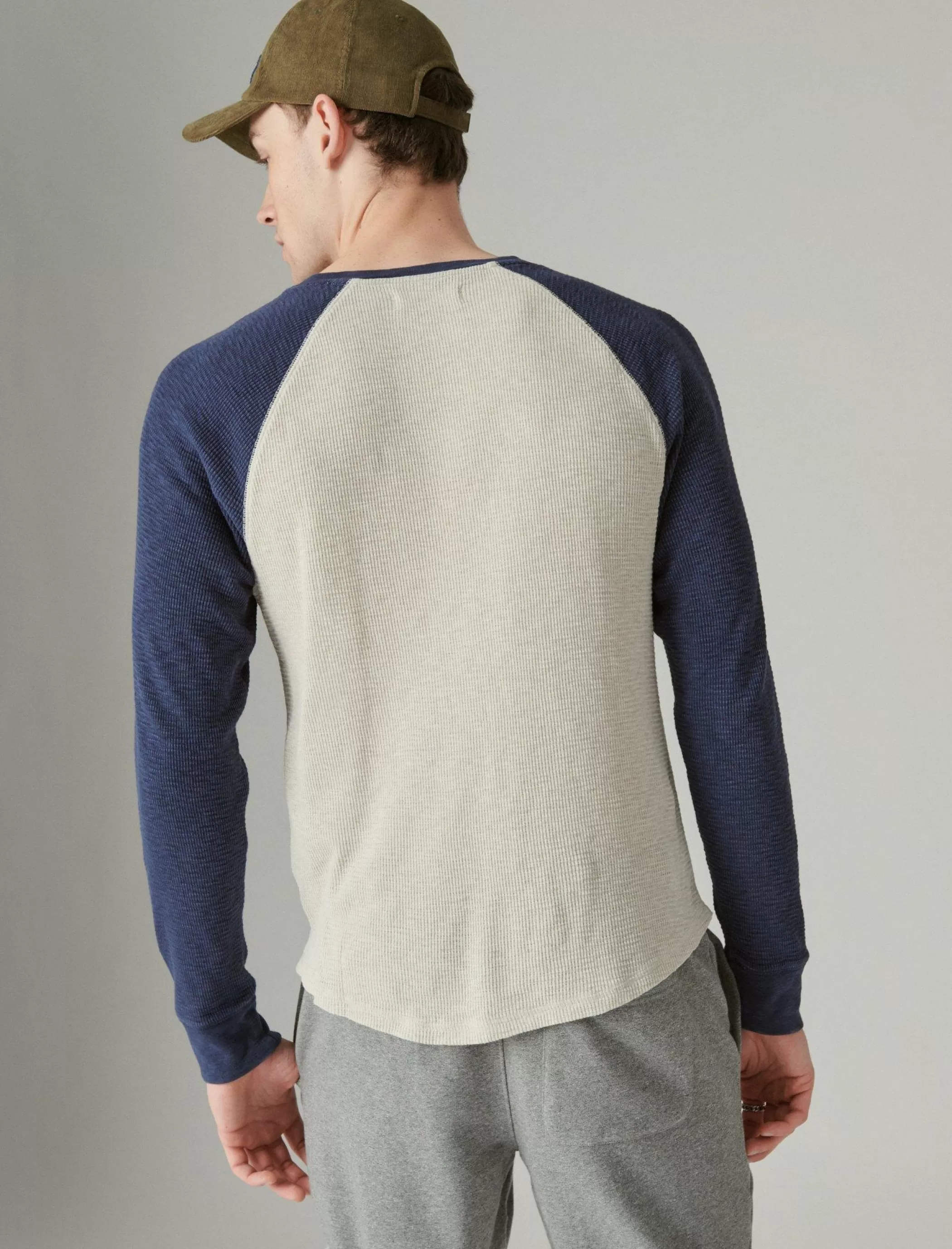Lucky Brand Shirts & Tops*acid wash colorblock thermal crew oat multi