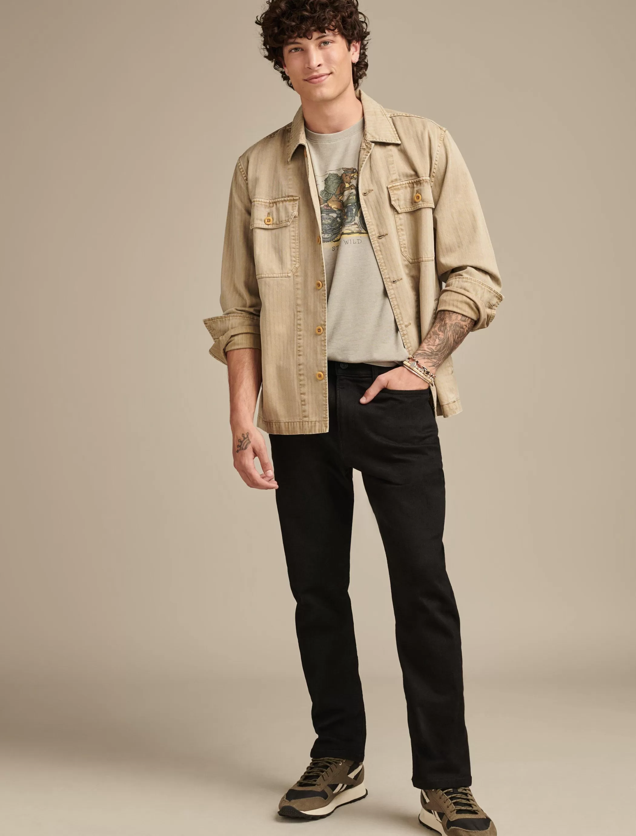 Lucky Brand Jeans | Straight | Athletic*410 athletic straight advanced stretch jean black rinse