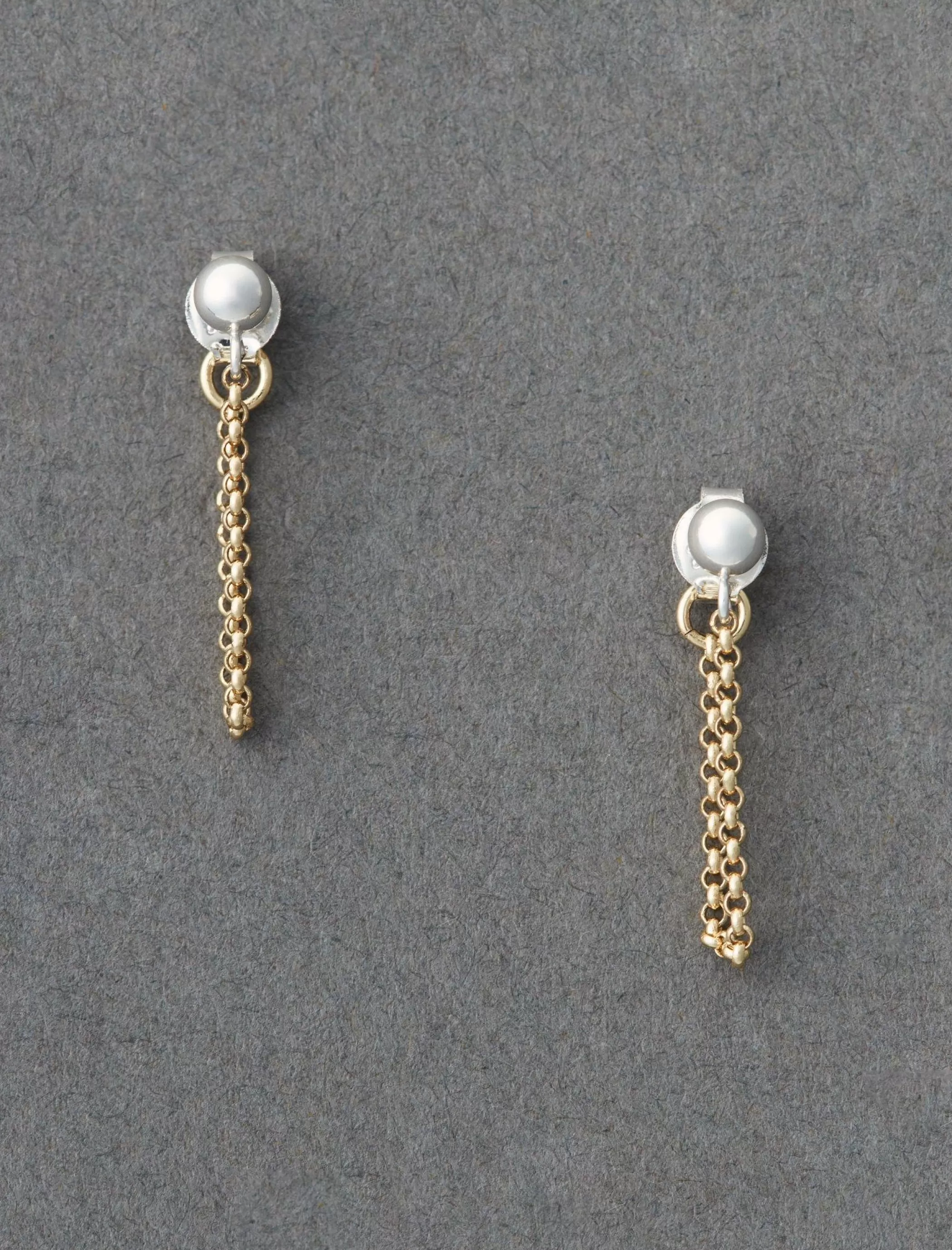 Lucky Brand Jewelry*chain backing earring two tone