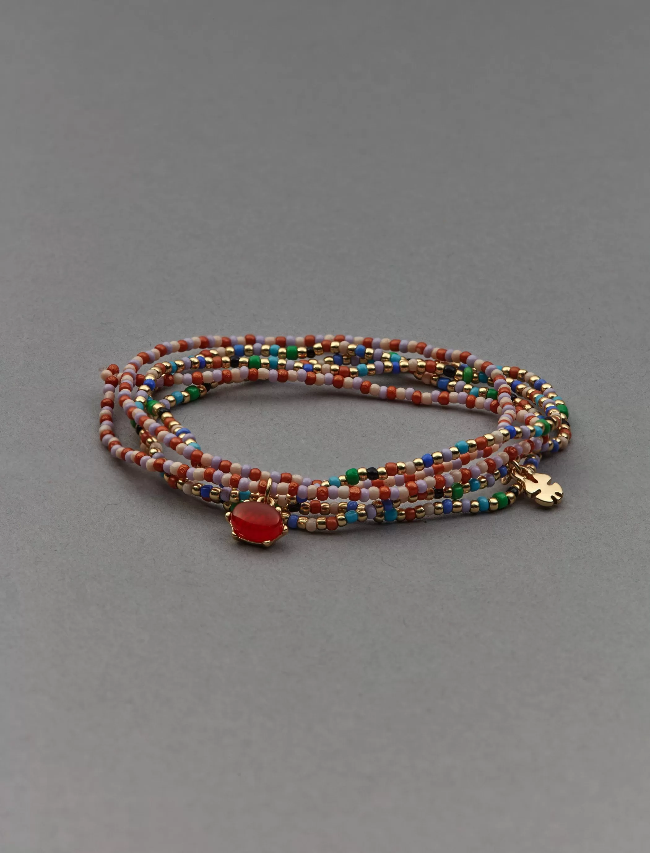 Lucky Brand Jewelry*colorful seed bead bracelet set gold