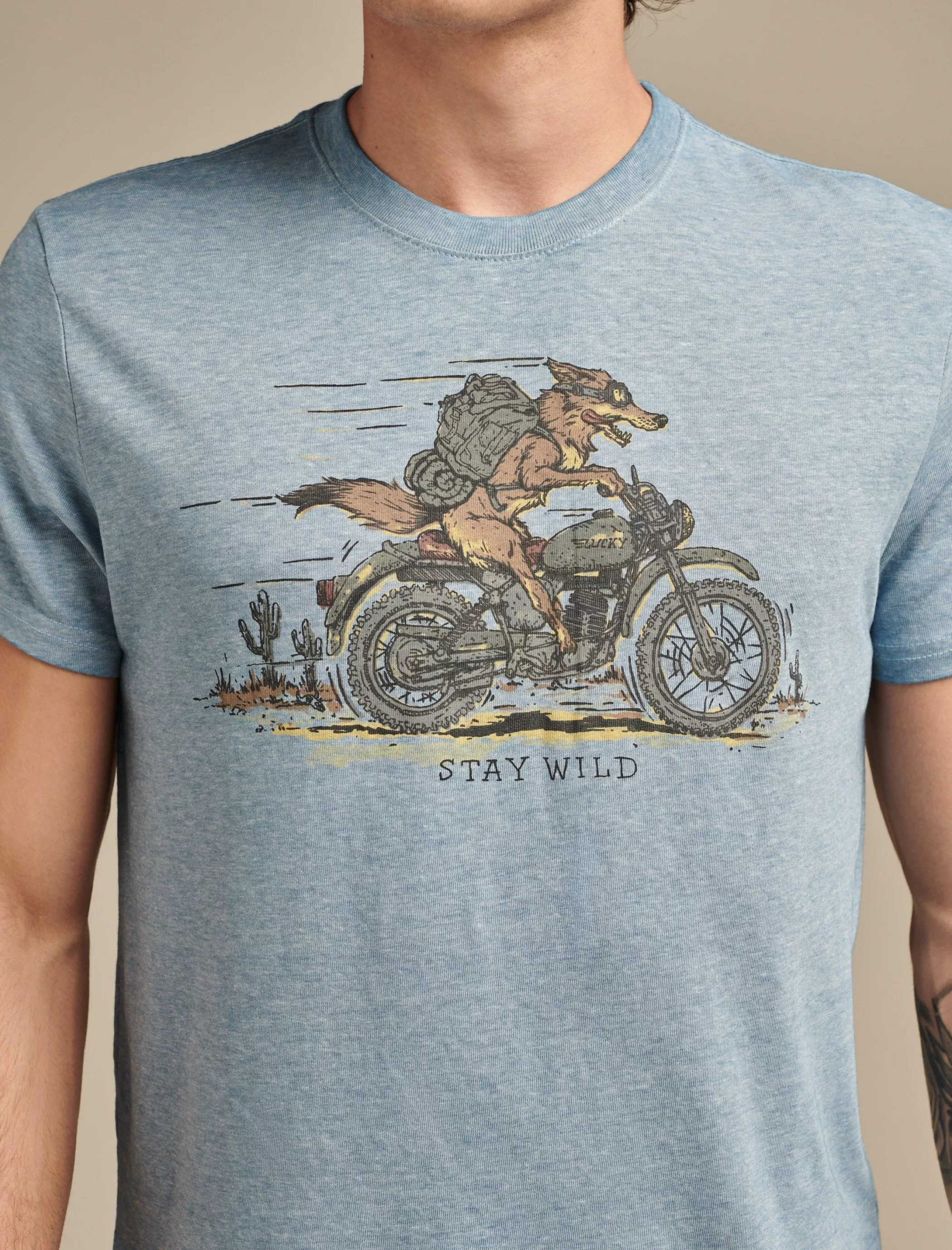 Lucky Brand Graphic Tees*coyote biker tee allure