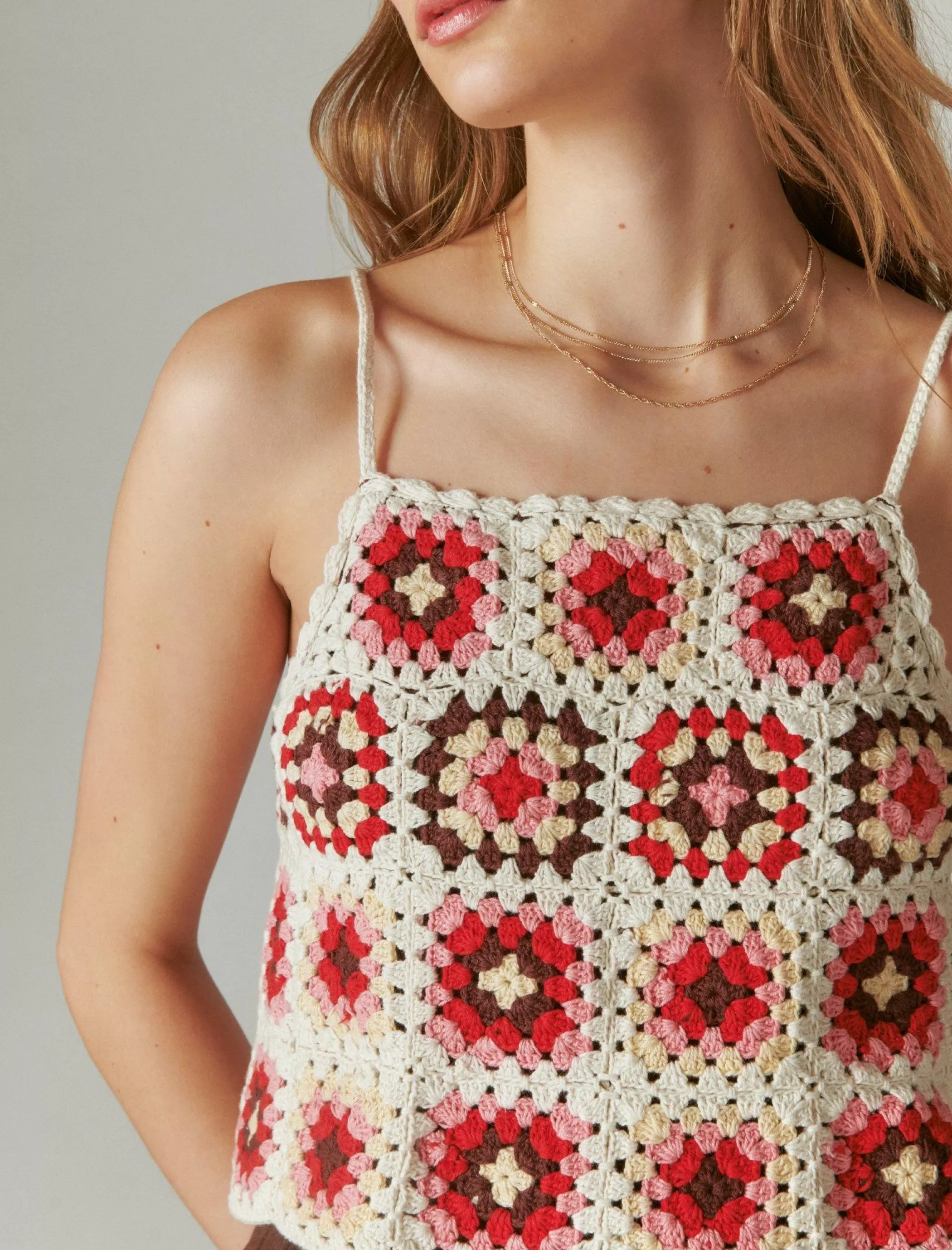 crochet_romper_4.webp Lucky Brand Jumpsuits & Overalls*crochet romper pink granny square