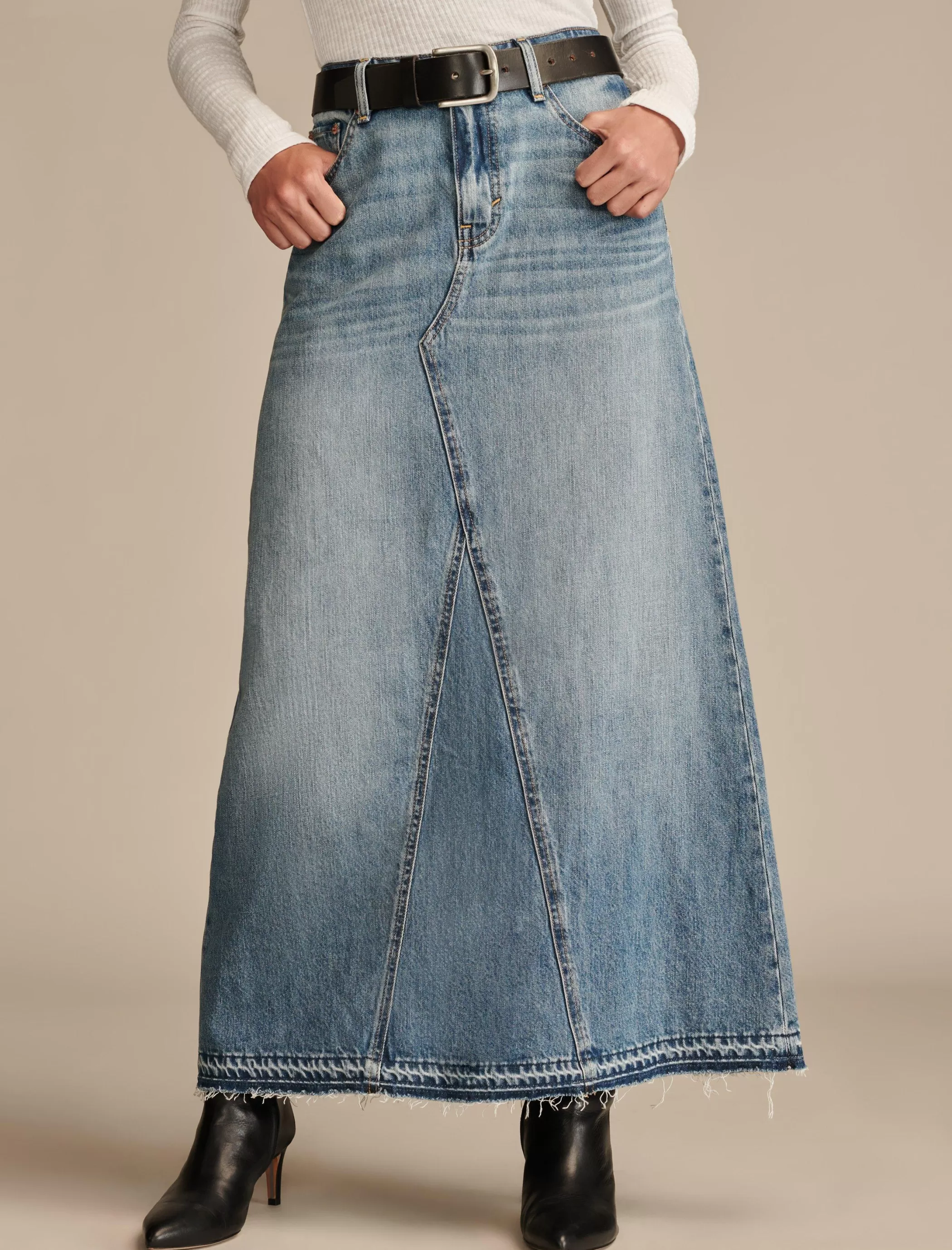 Lucky Brand Skirts | Jeans*denim maxi skirt mackie wash