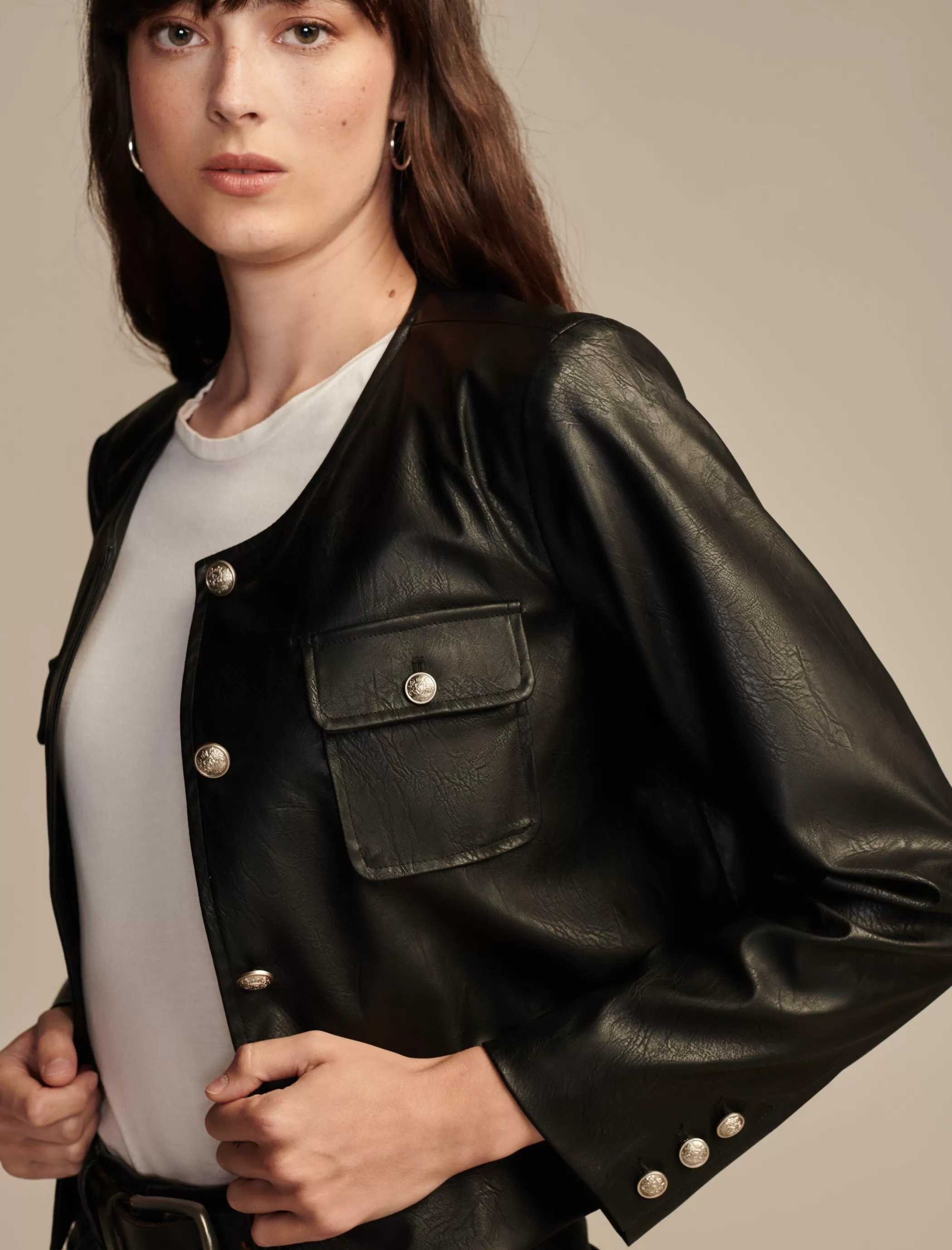 Lucky Brand Jackets & Outerwear*faux leather jacket black