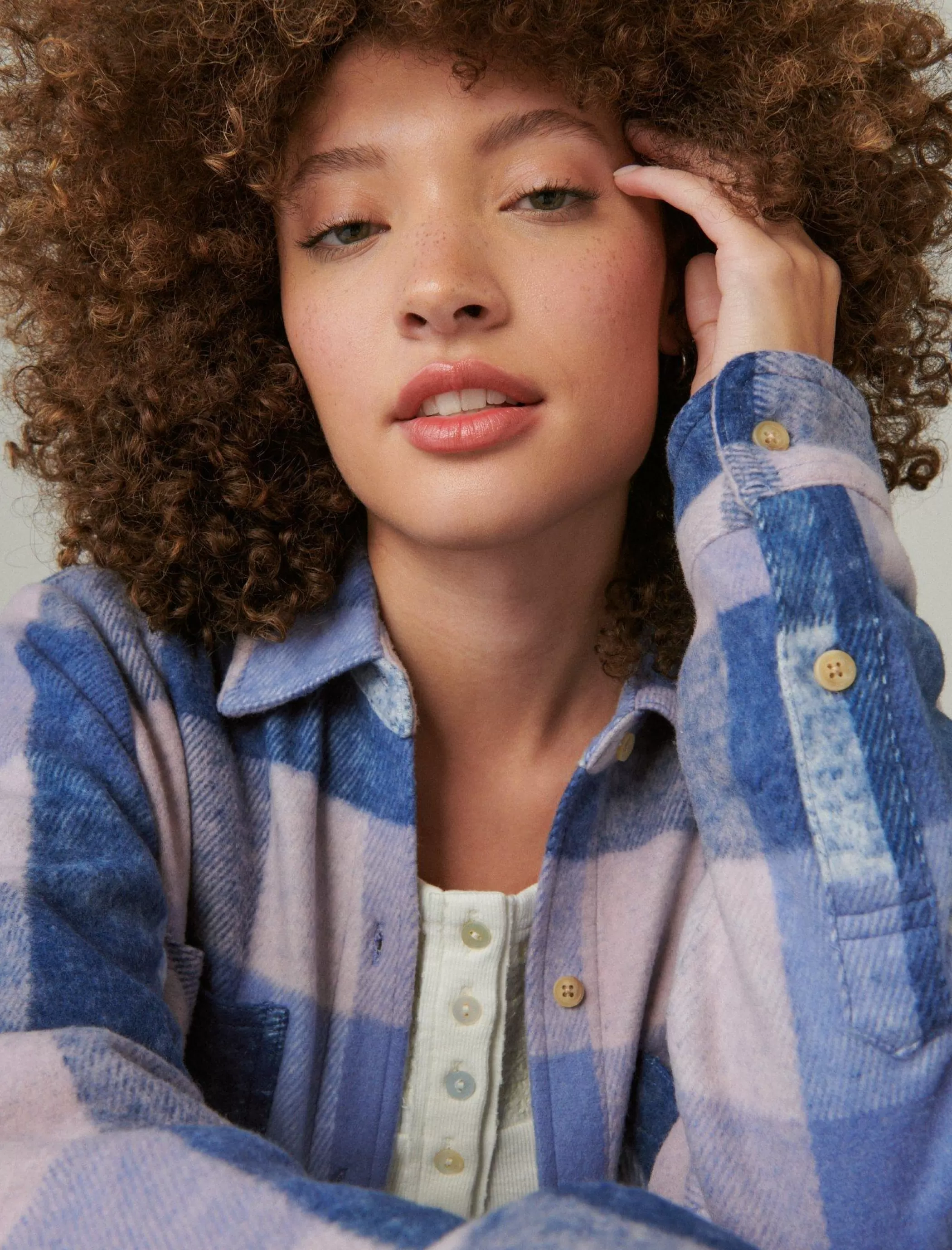 knit_shirt_jacket_3.webp Lucky Brand Knit Tops*knit shirt jacket blue plaid