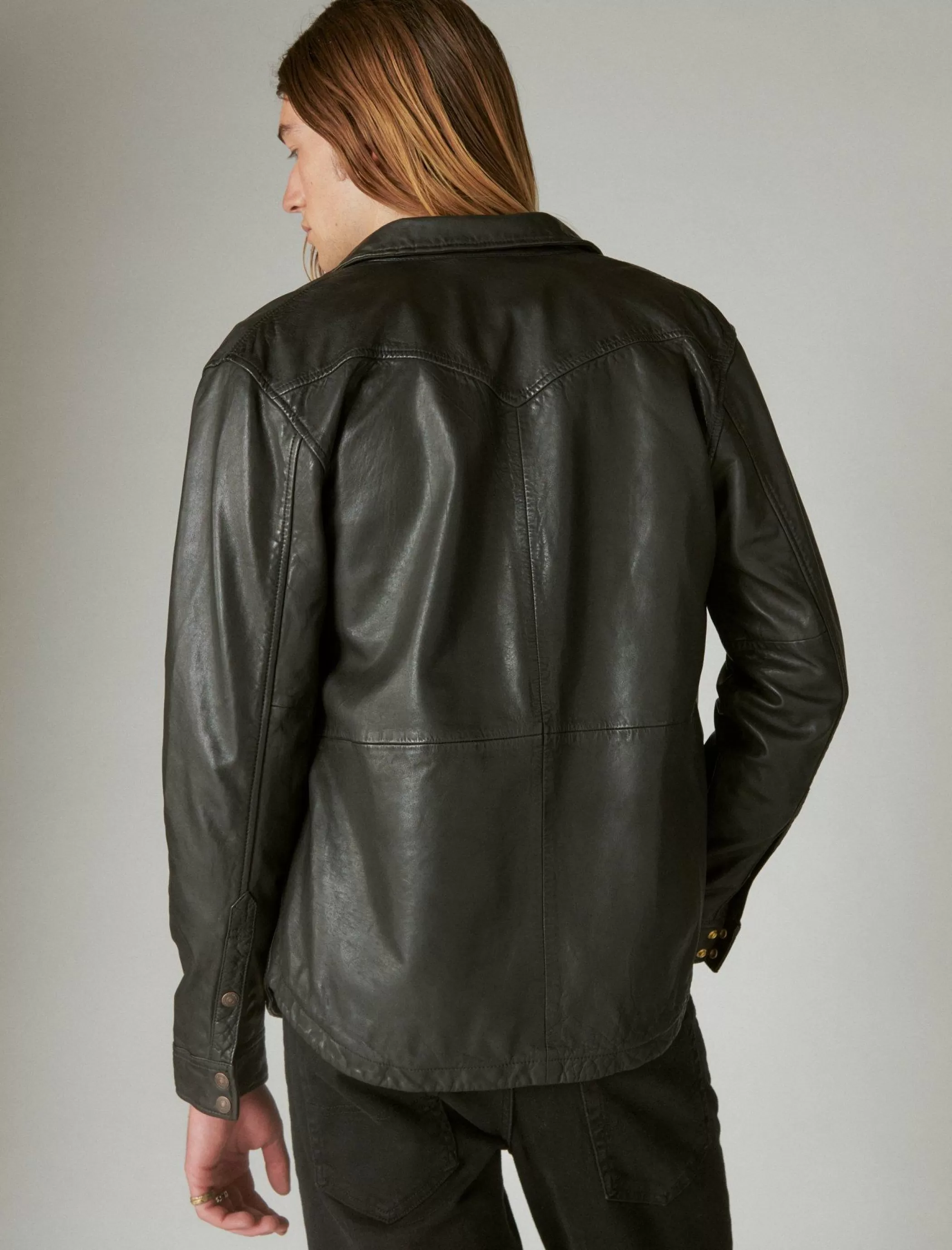 leather_western_shirt_2.webp Lucky Brand Jackets & Outerwear*leather western shirt black