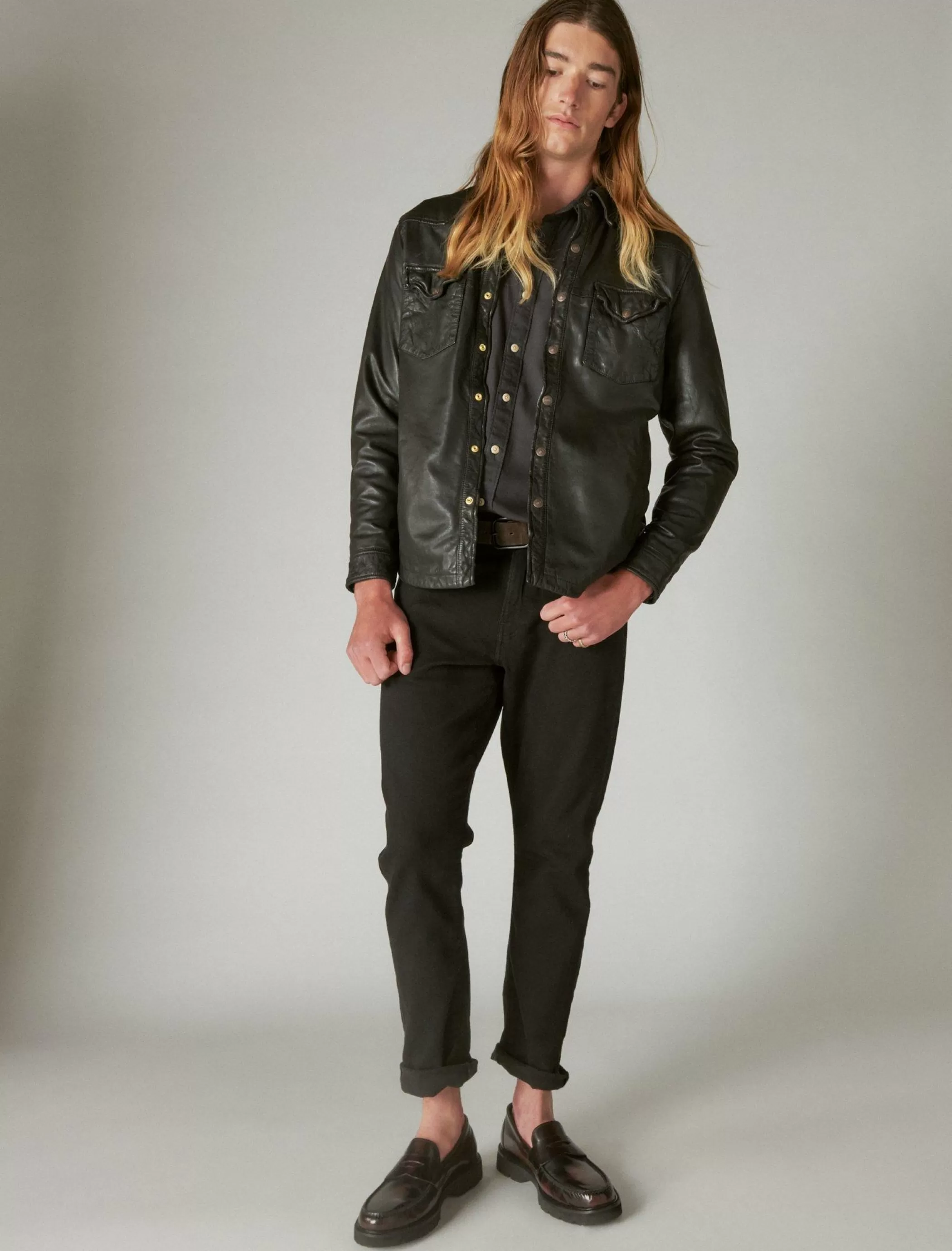 leather_western_shirt_4.webp Lucky Brand Jackets & Outerwear*leather western shirt black