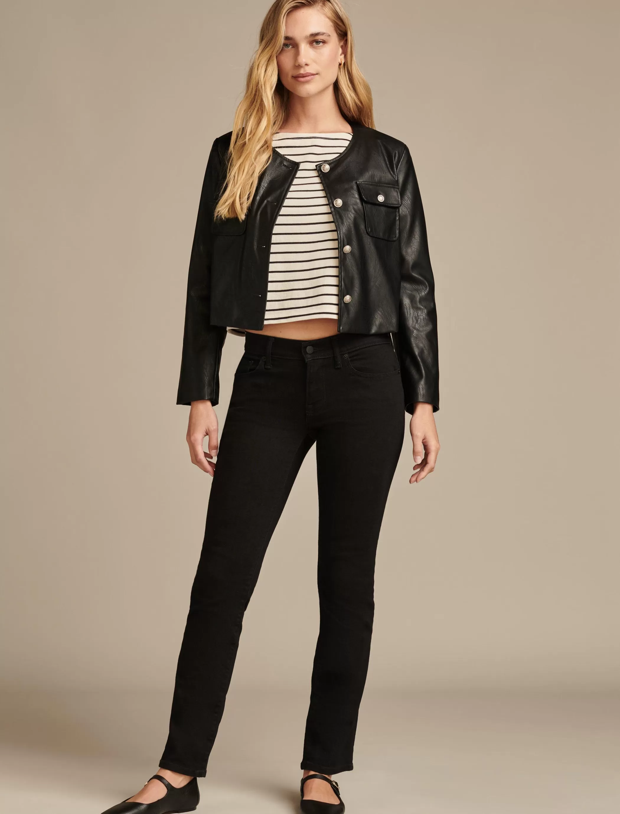 Lucky Brand Jeans | Straight*mid rise sweet straight clean black