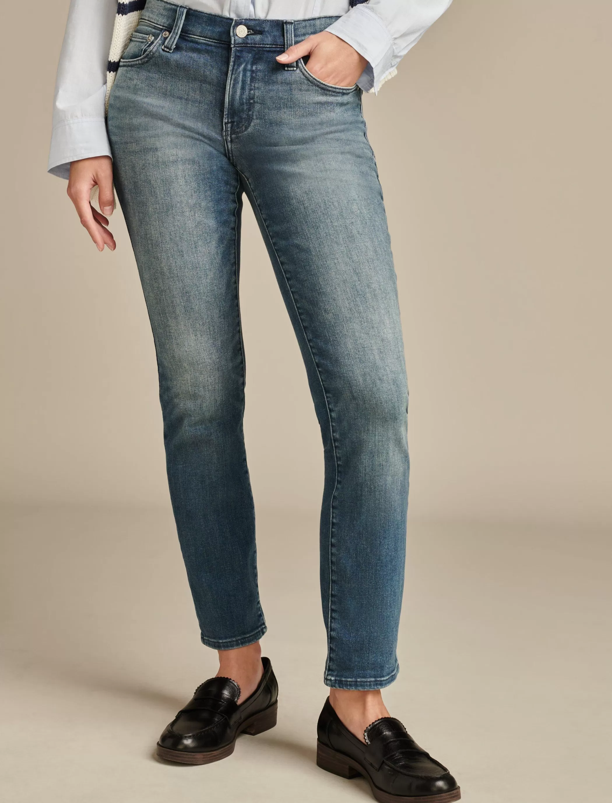 Lucky Brand Jeans | Straight*mid rise sweet straight tanzanite
