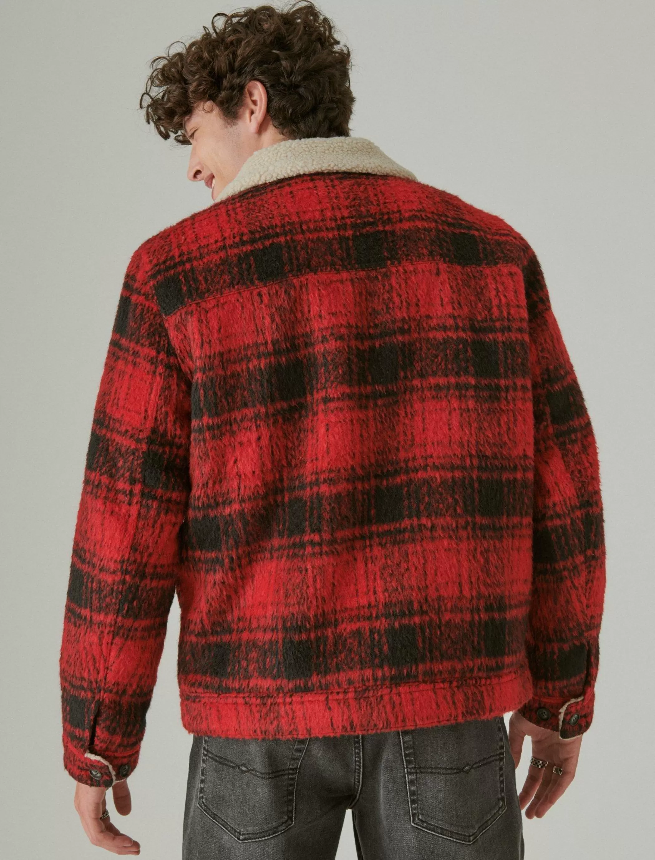 plaid_faux_shearling_lined_trucker_jacket_3-1.webp Lucky Brand Jackets & Outerwear*plaid faux shearling lined trucker jacket red plaid