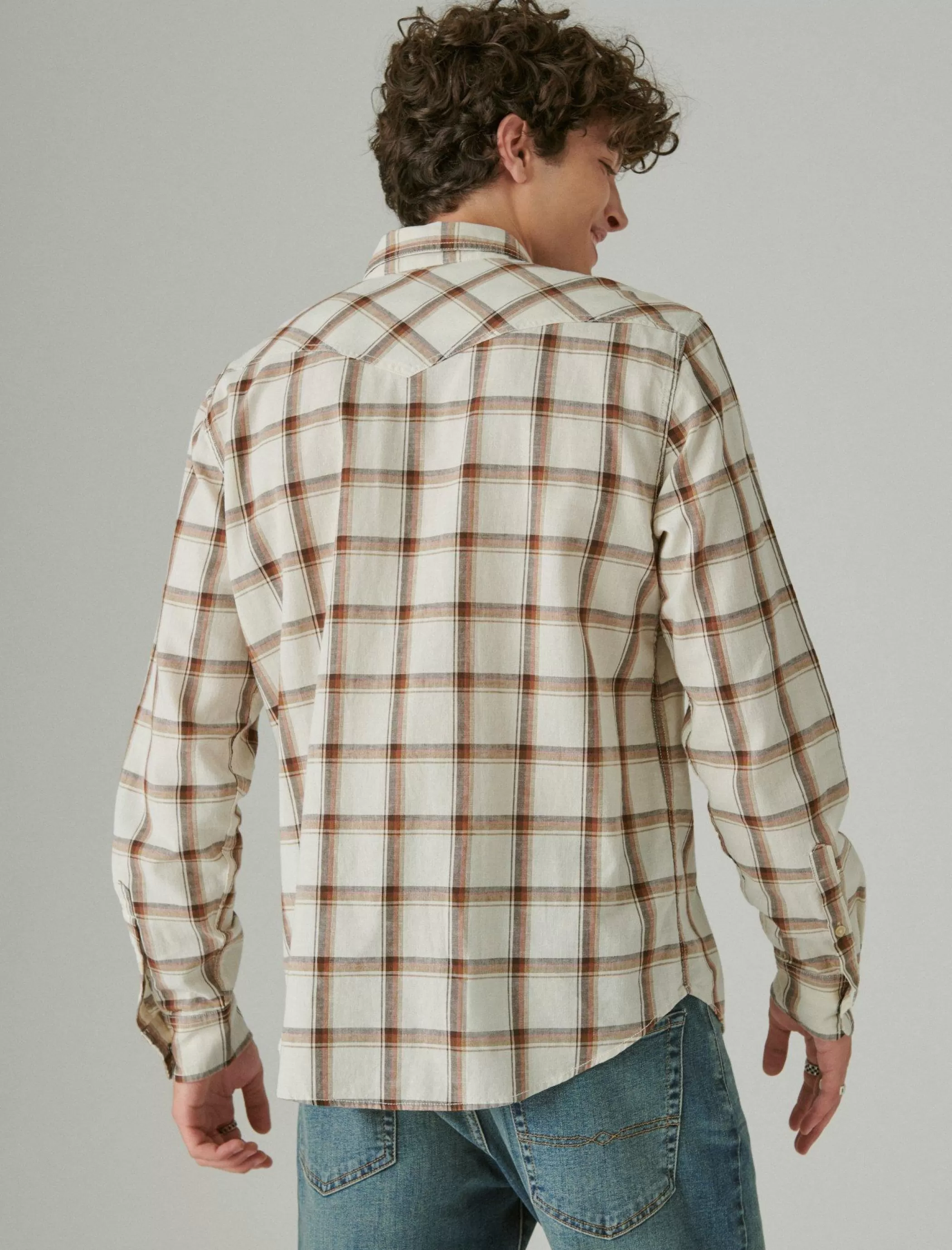 plaid_western_long_sleeve_shirt_2.webp Lucky Brand Button-Downs*plaid western long sleeve shirt natural multi plaid