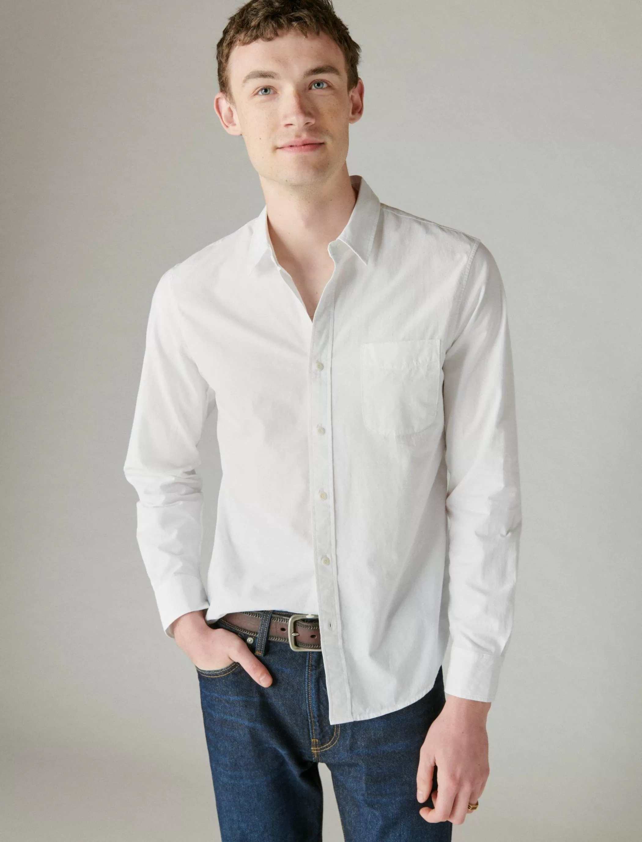 poplin_one_pocket_long_sleeve_shirt_shirt_2.webp Lucky Brand Button-Downs*poplin one pocket long sleeve shirt shirt white