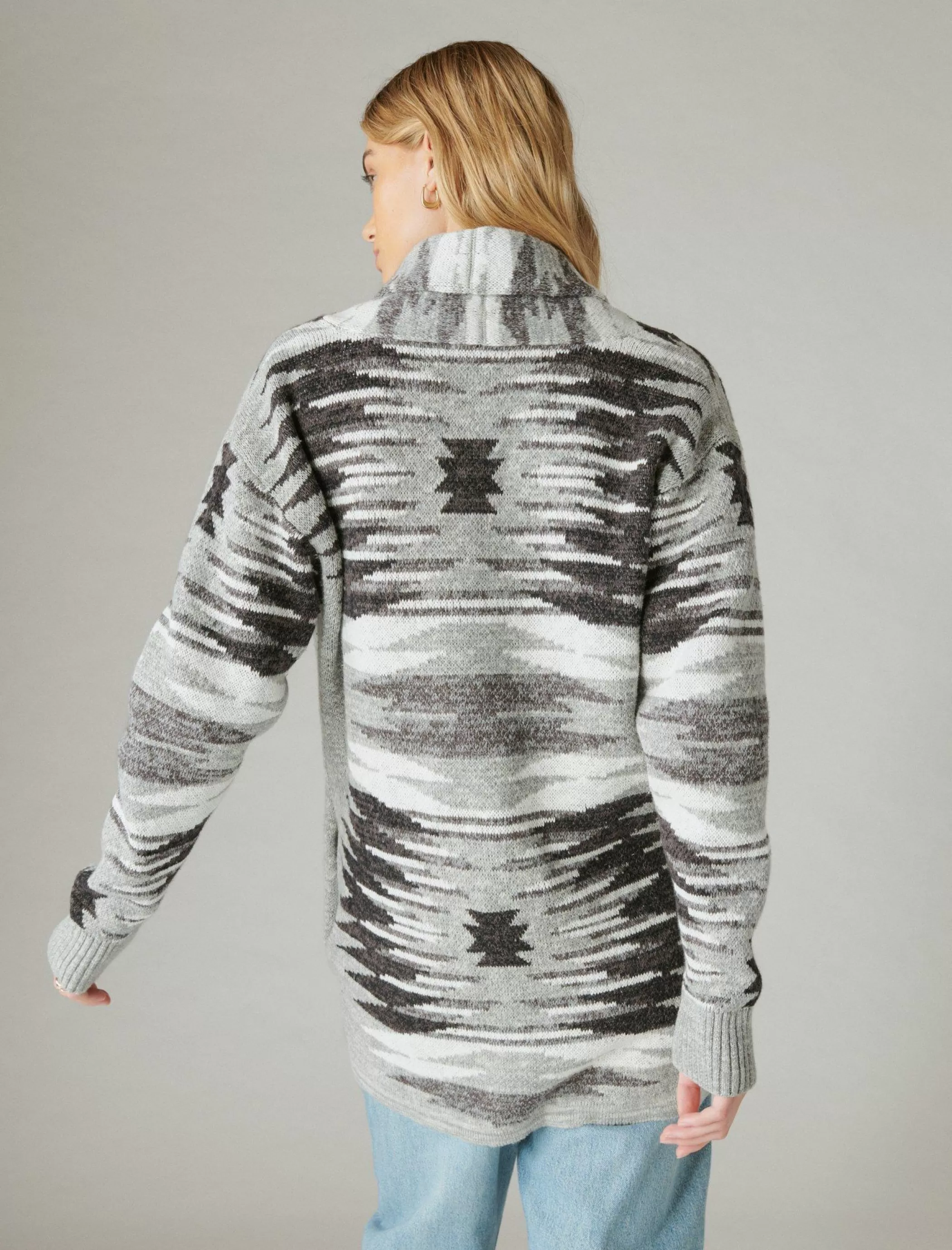 southwestern_sweater_cardigan_2.webp Lucky Brand Sweaters & Sweatshirts*southwestern sweater cardigan med heath grey combo