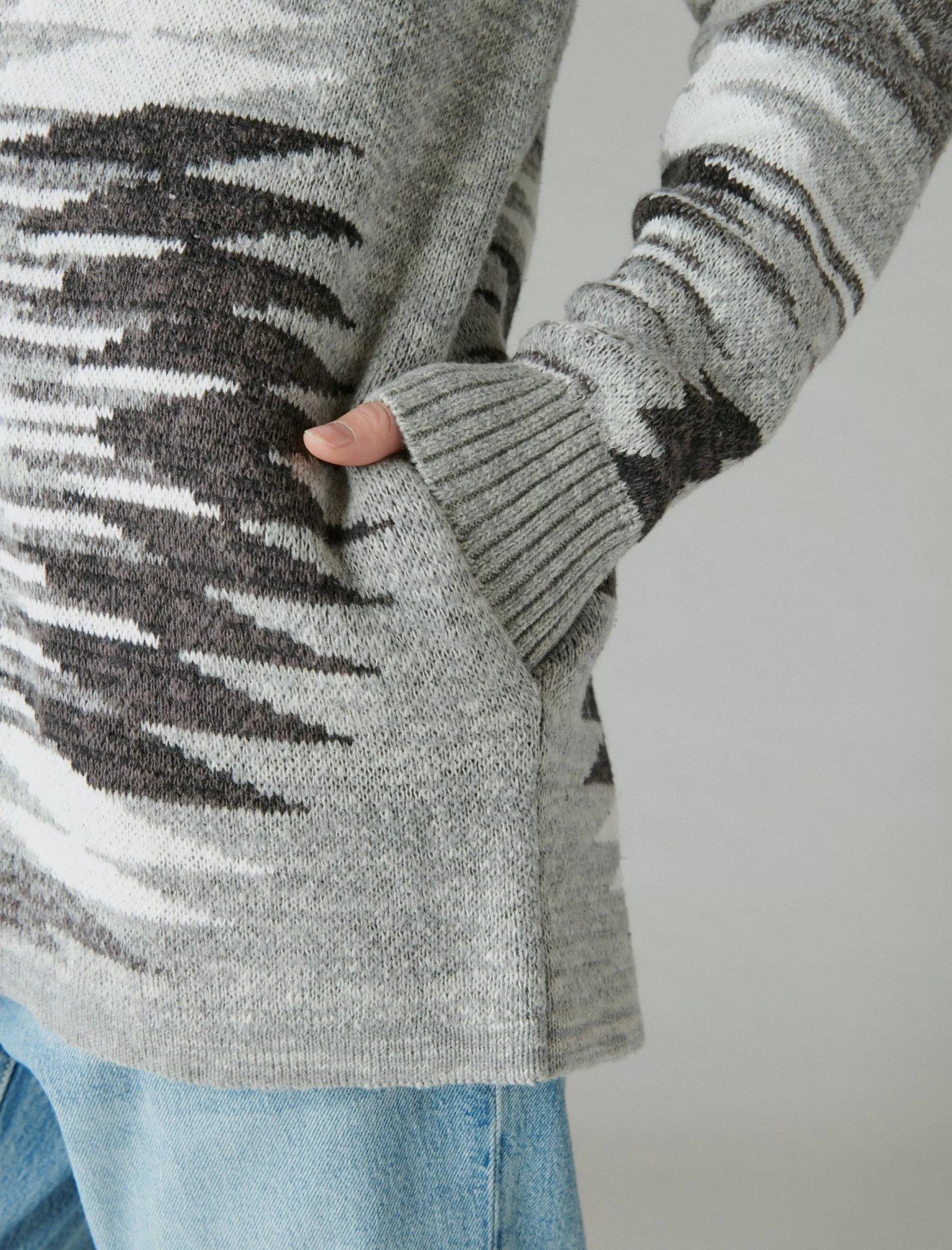 southwestern_sweater_cardigan_3.webp Lucky Brand Sweaters & Sweatshirts*southwestern sweater cardigan med heath grey combo