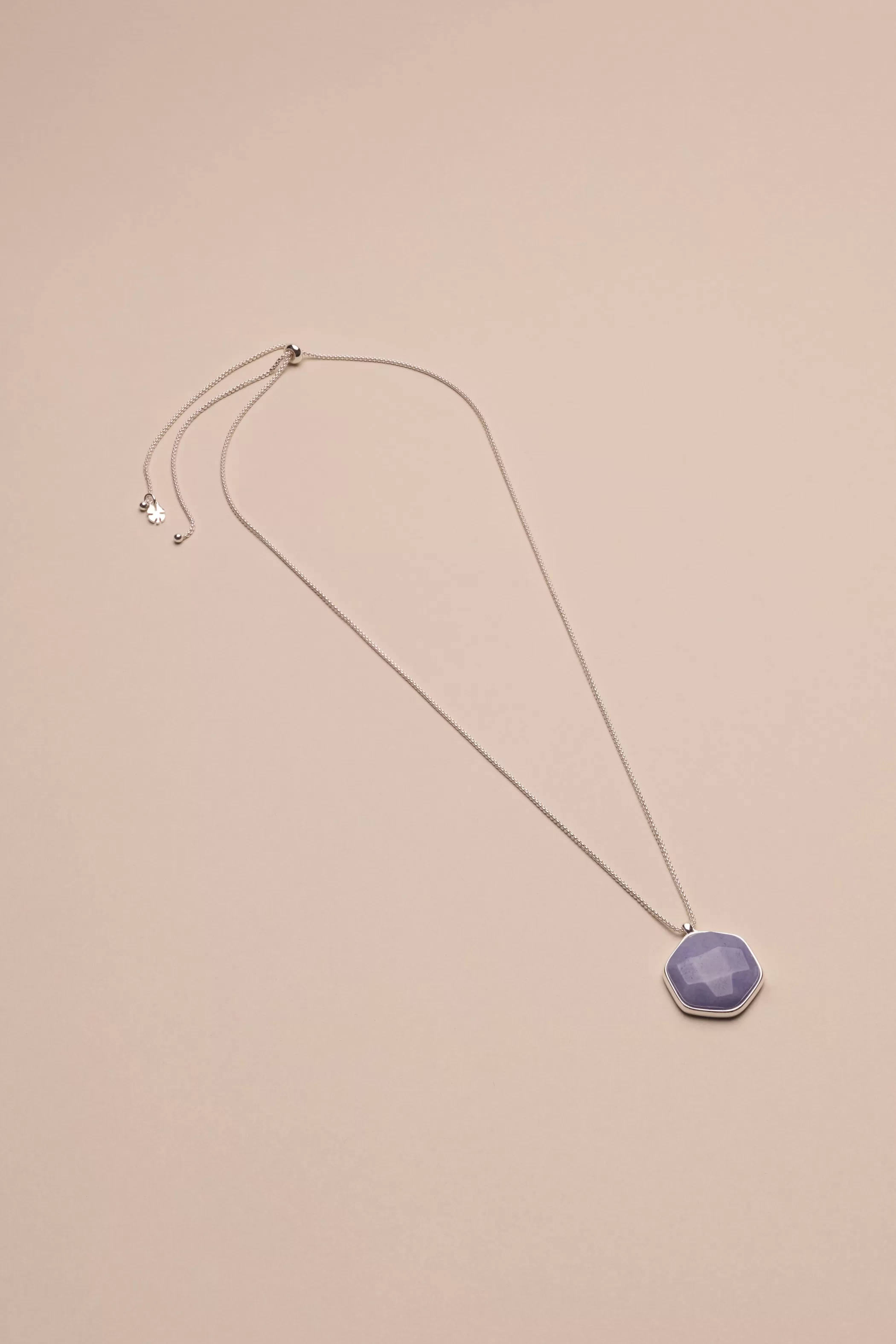 Lucky Brand Jewelry*stone pendant necklace silver