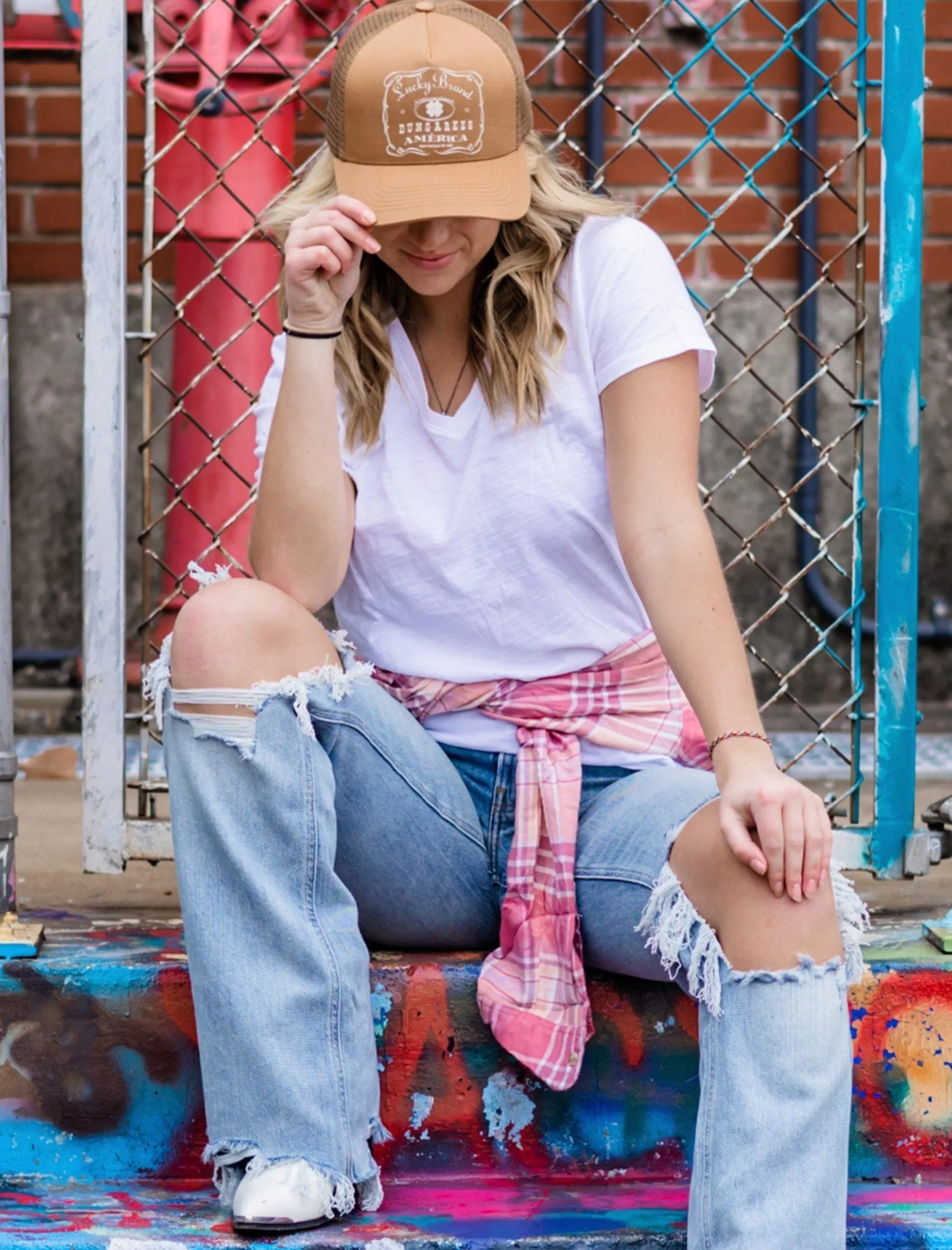 Lucky Brand Hats*vintage trucker dark brown