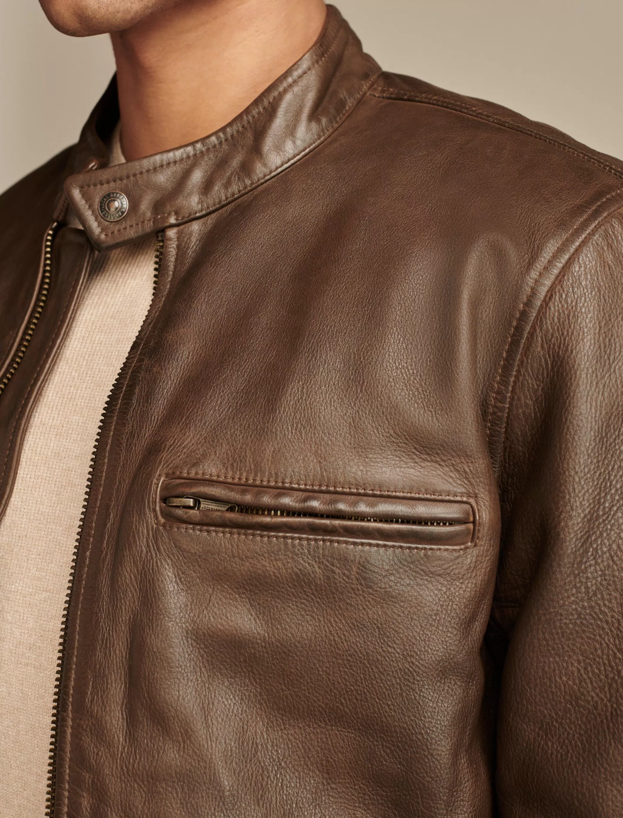 Lucky Brand Jackets & Outerwear*washed leather bonneville jacket dark brown