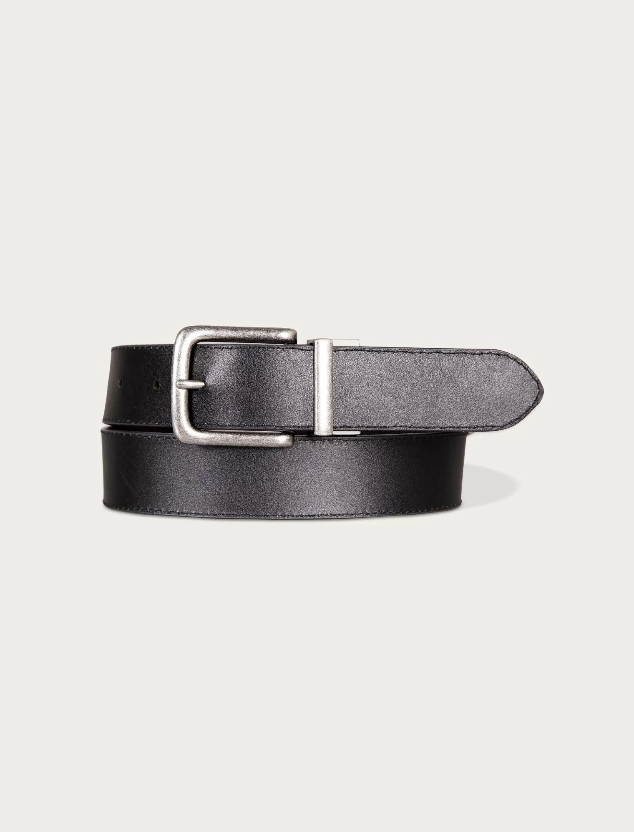 Lucky Brand Belts*western embossed reversible leather belt charcoal