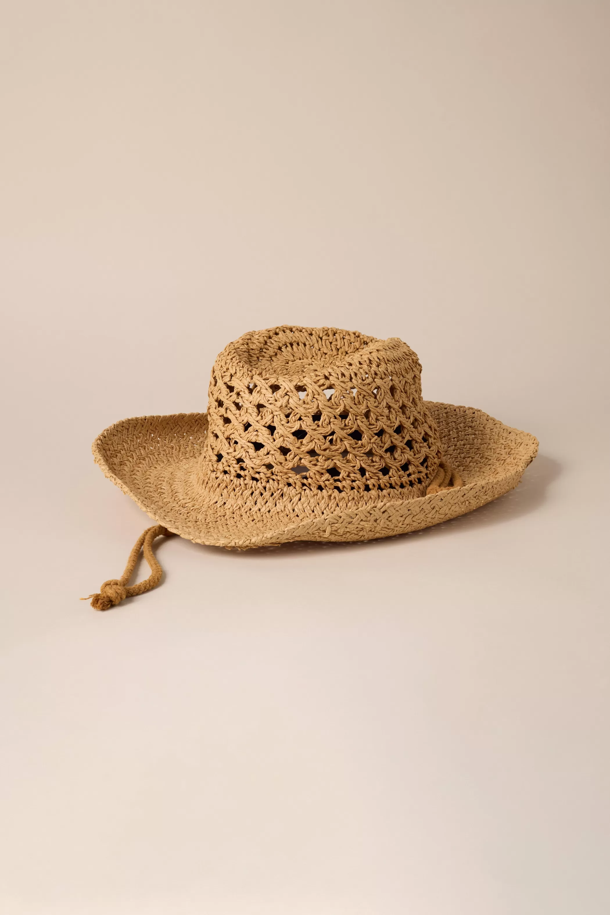 Lucky Brand Hats*woven cowboy hat with strap buff