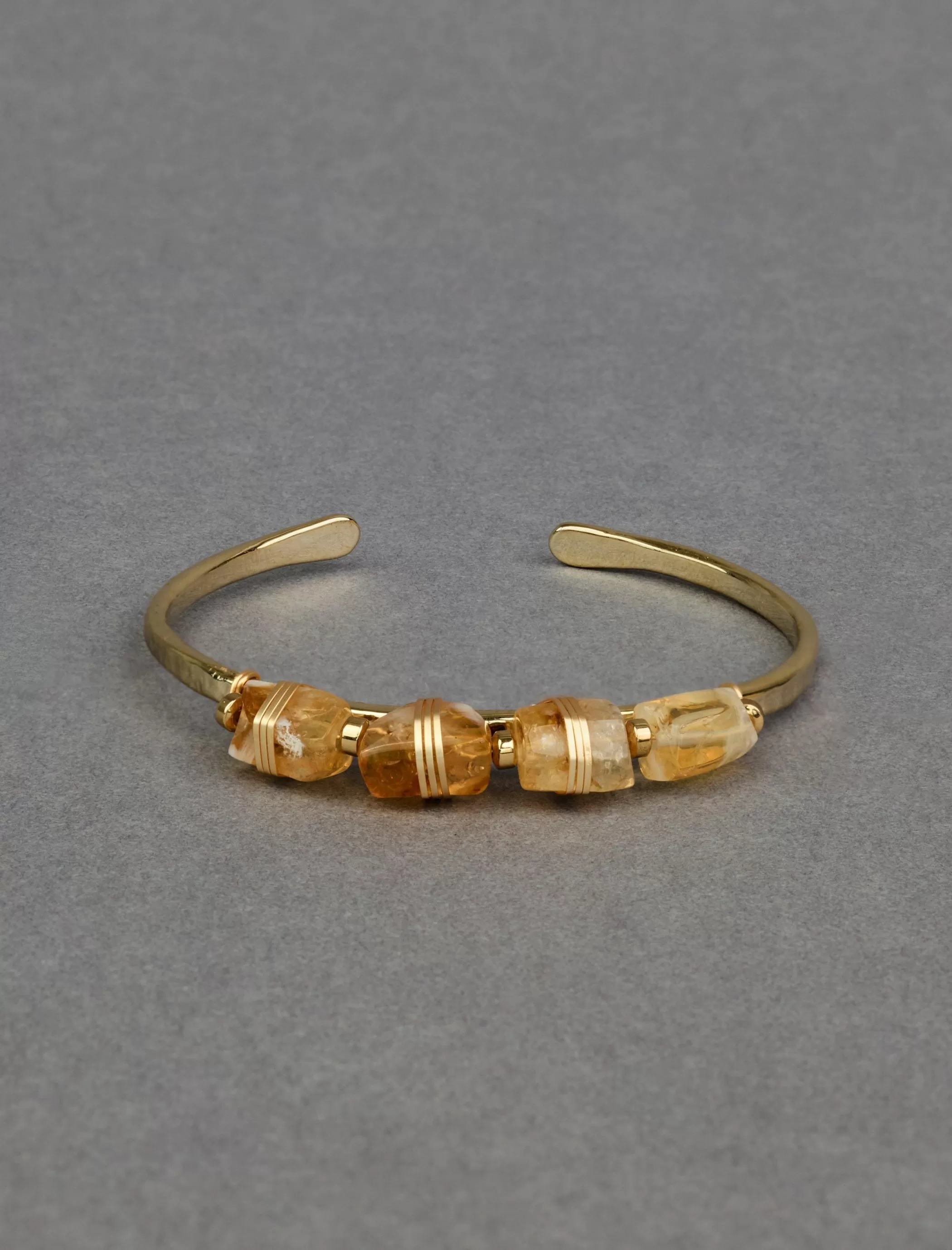 Lucky Brand Jewelry*wrapped stone statement cuff bracelet gold
